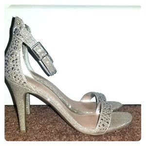 Studded Material Girl 3.5 inch Silver Heels